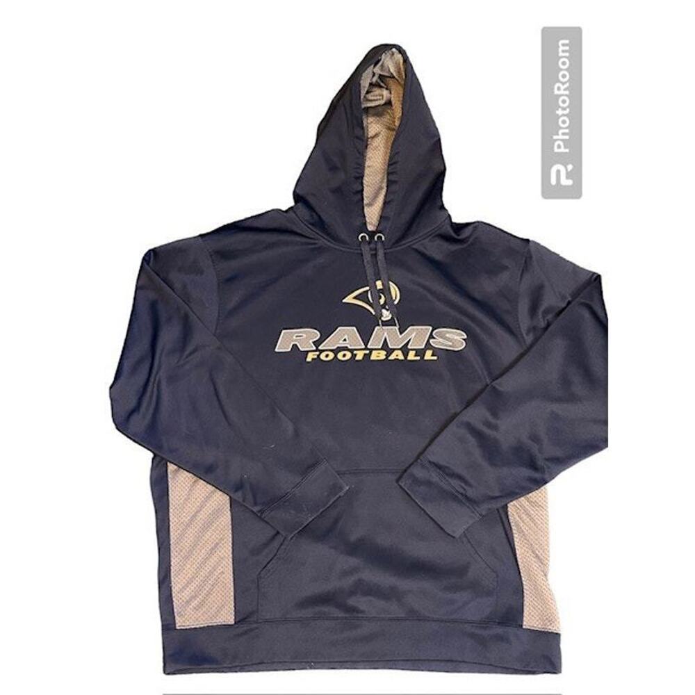 Los Angeles Rams Synthetic Gridirion 5 NFL Hoodie Sweatshirt Pullover 2XL